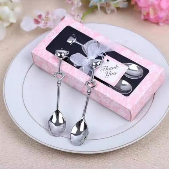 3 Sets/Lot Favors Spoon Drink Tea Coffee Milk Souvenir Stainless Steel Baby Show - Picture 1 of 5
